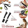 Conjunto Jogo de Facas do Chef Master Profissional 6 Peças - Preto Premium