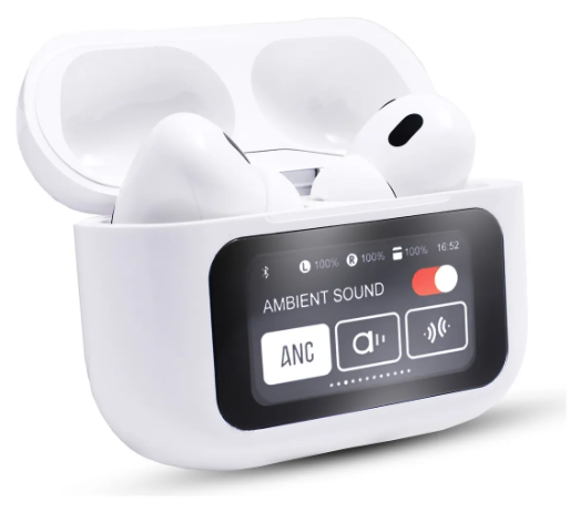 Kit com 2 Fones de Ouvido Bluetooth 5.4 Touch A9 PRO - BRANCO
