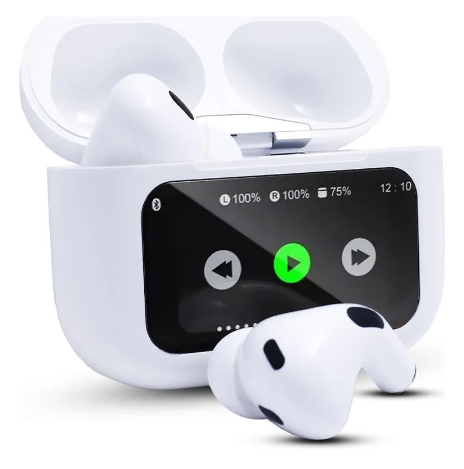 Kit com 2 Fones de Ouvido Bluetooth 5.4 Touch A9 PRO - BRANCO