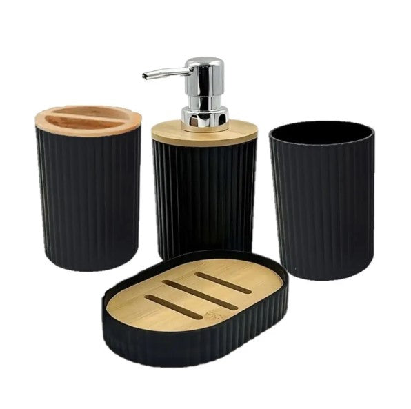 Kits De Acessório para Banheiro Bambu 6 Peças BRANCO BM-F108OB